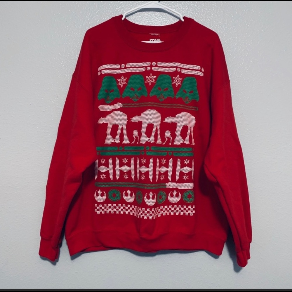 Star Wars Red Christmas Crewneck Sweater